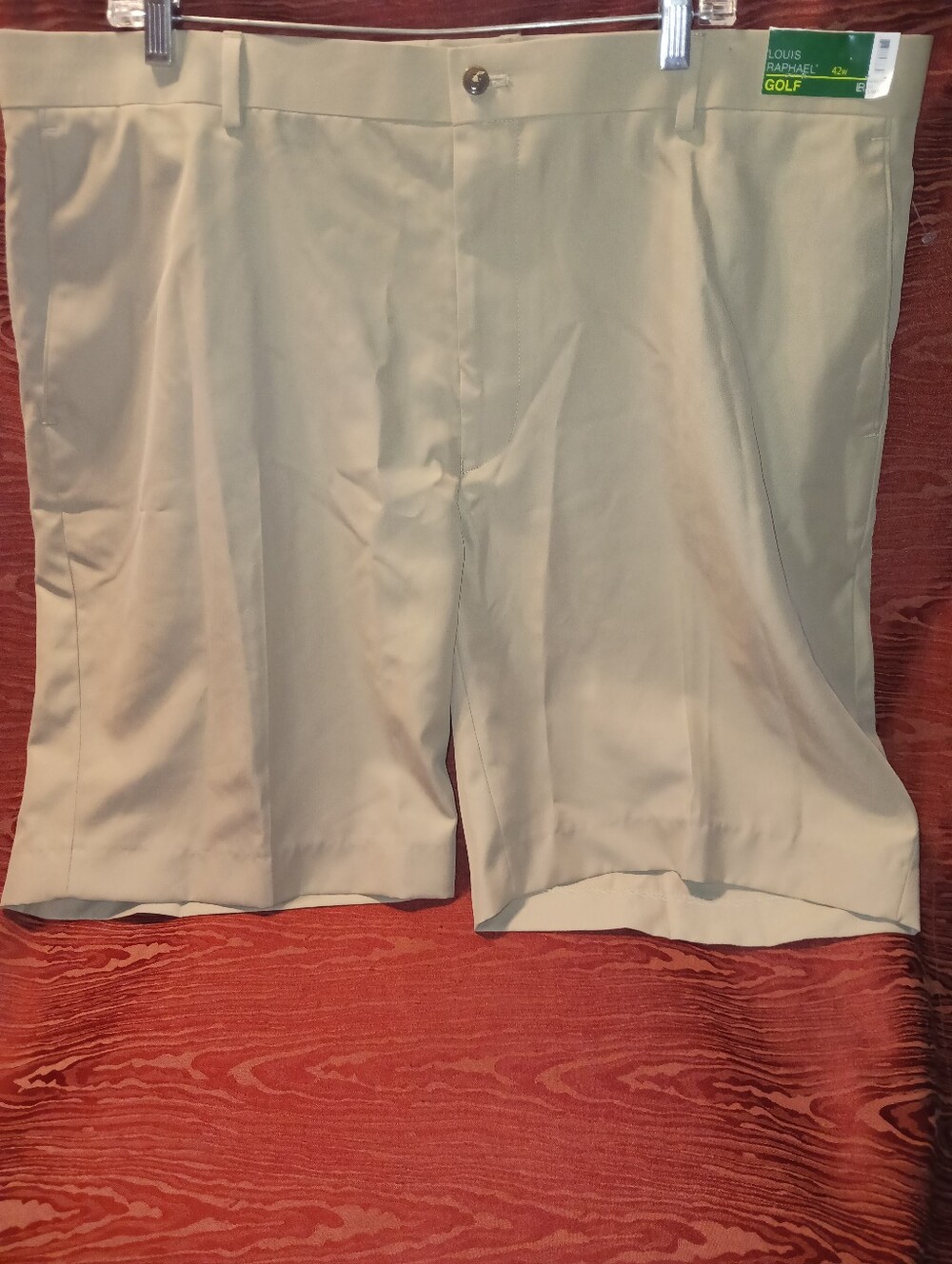 LOUIS RAPHAEL Golf Modern Fit Sorbtex Twill No Iron Tan Nen's Shorts Sz 42w NWT